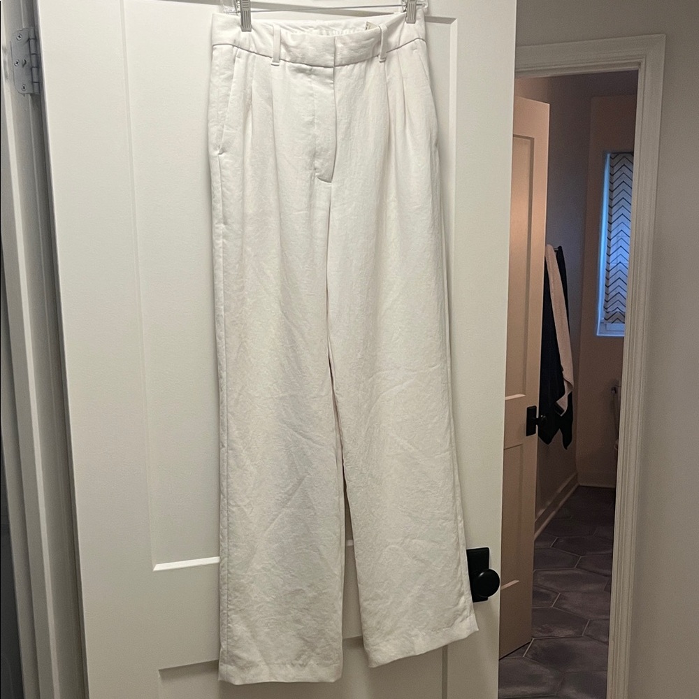 Wilfred Cream Wide-Leg Pants